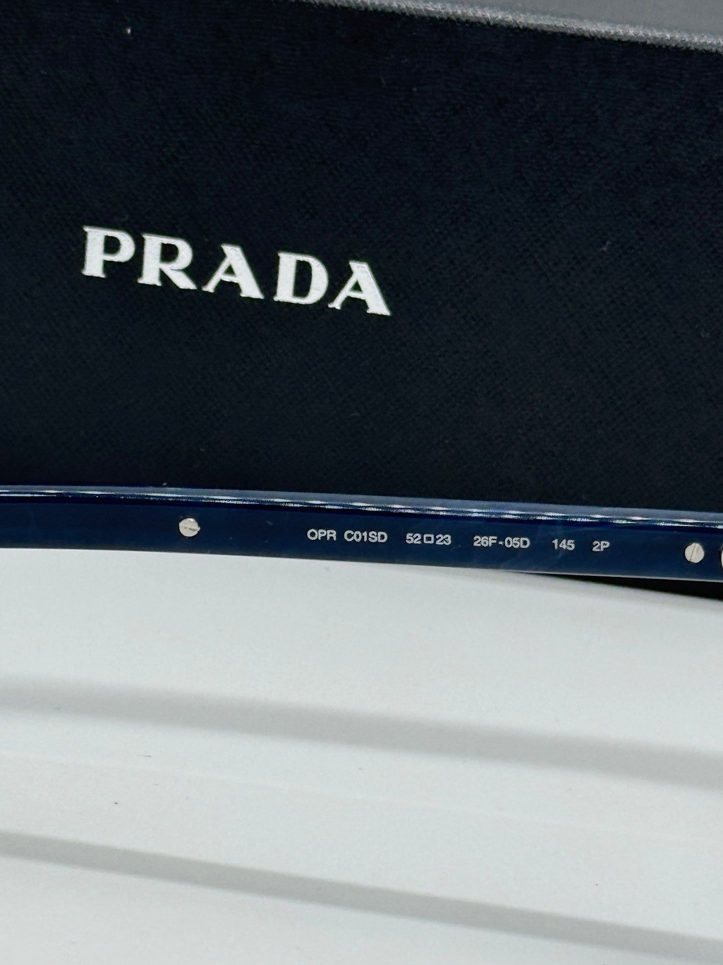 Prada PR SPRC01 Navy Blue Havana