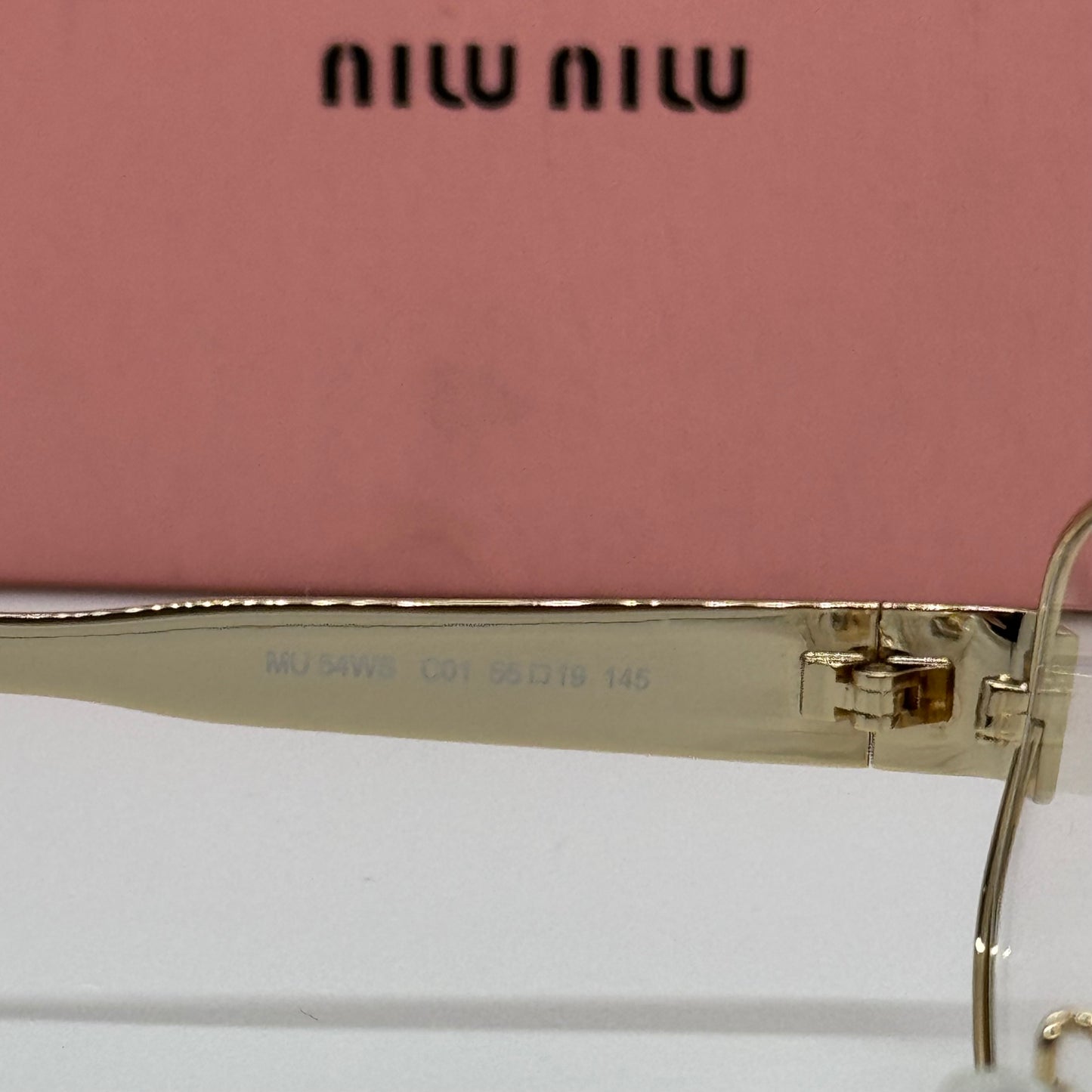 Miu Miu MU54WS Oval Gold
