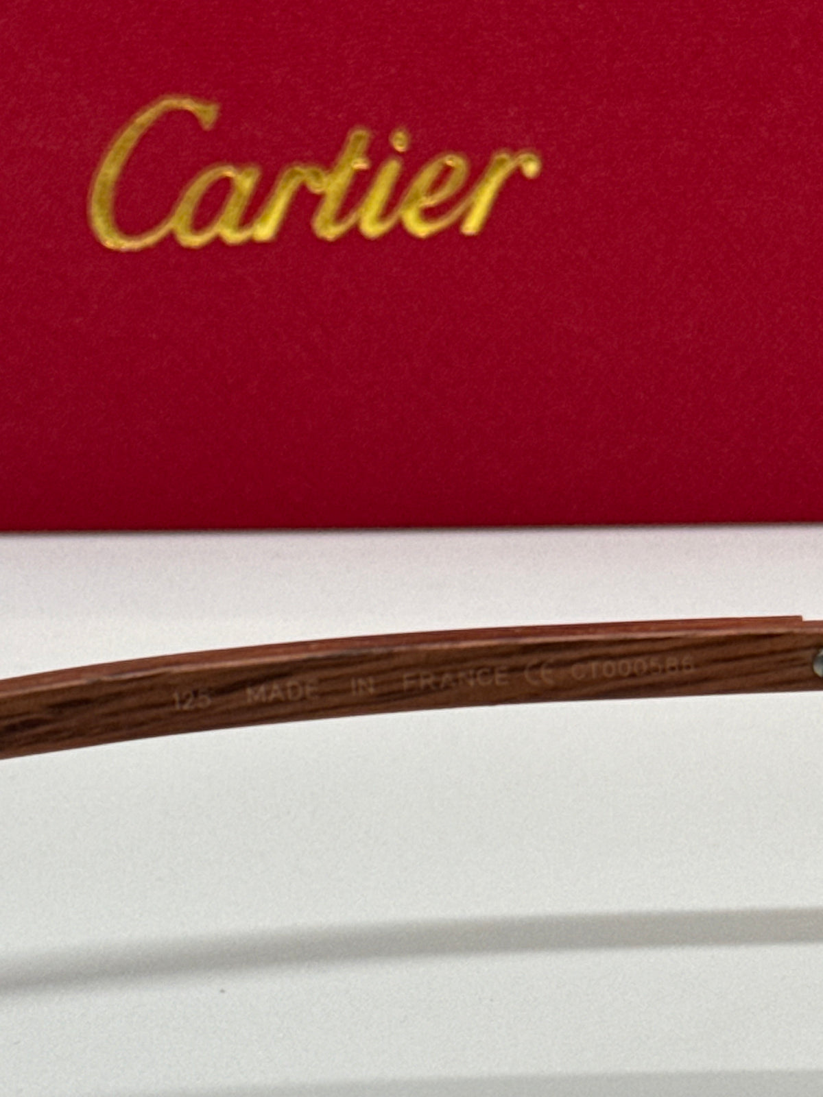 Cartier Premiere CT000585 Brown wood Aviator