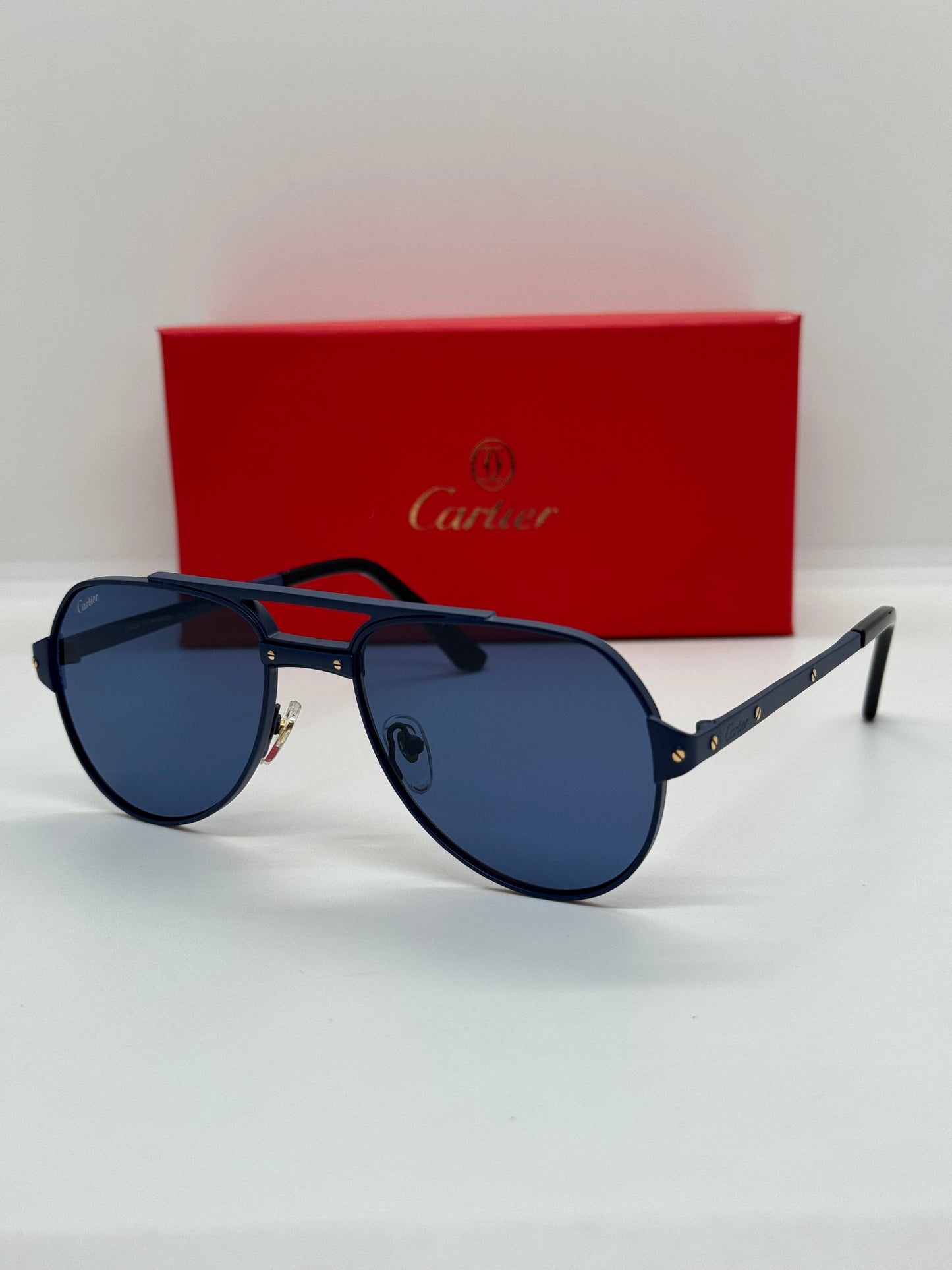 Cartier De Santos Aviator CT0639S Navy Blue