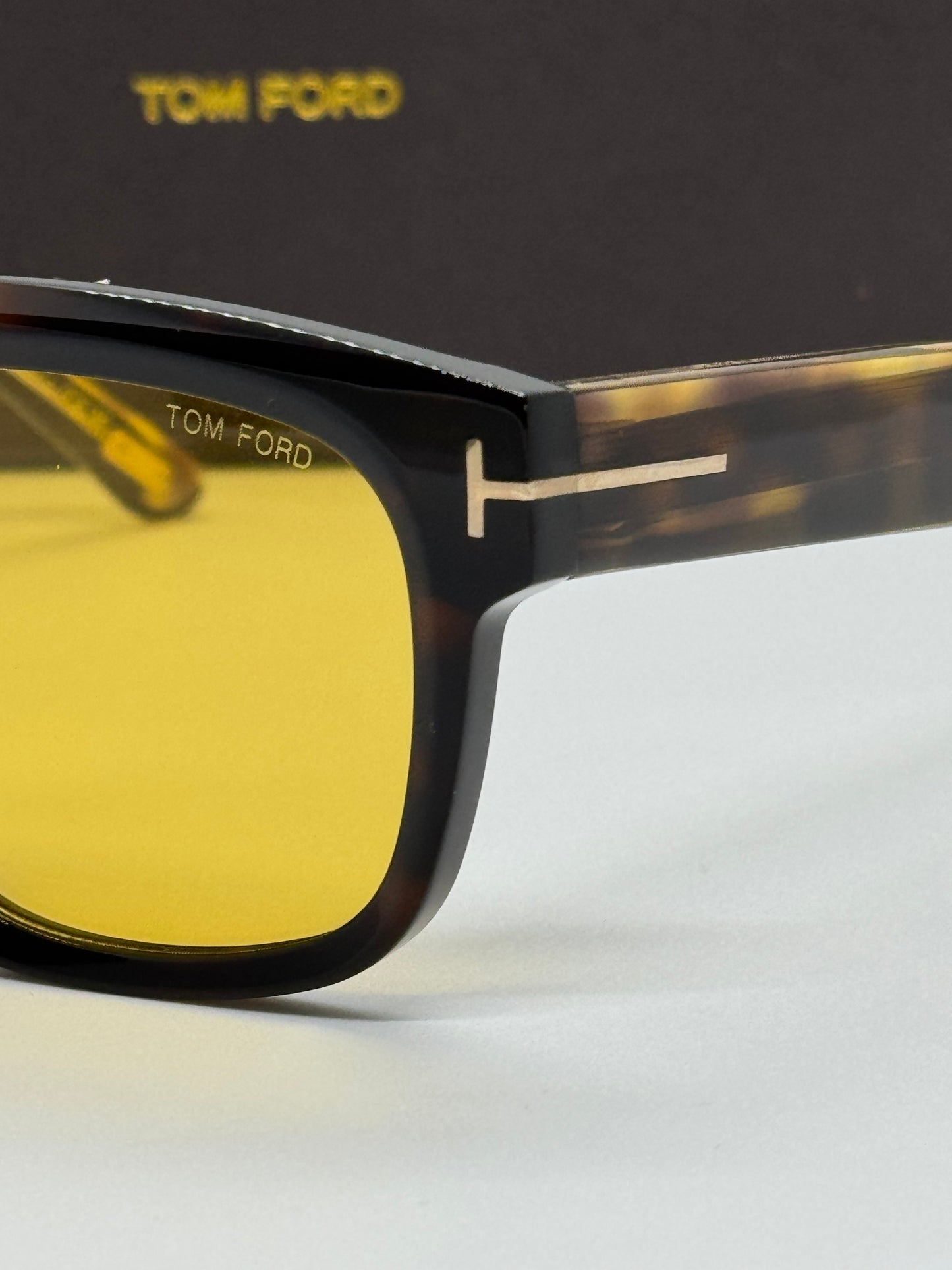 Tom Ford Icon Square TF1201 Yellow Havana Zeiss Lenses
