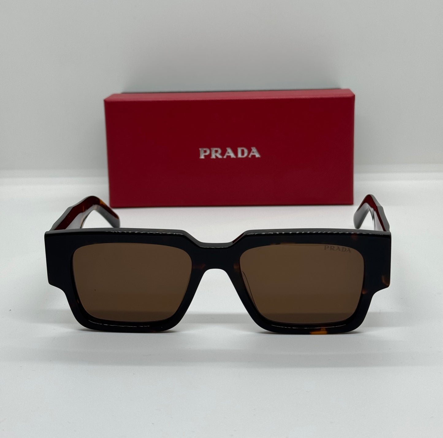 Prada PR17S Rectangle Brown Tortoise