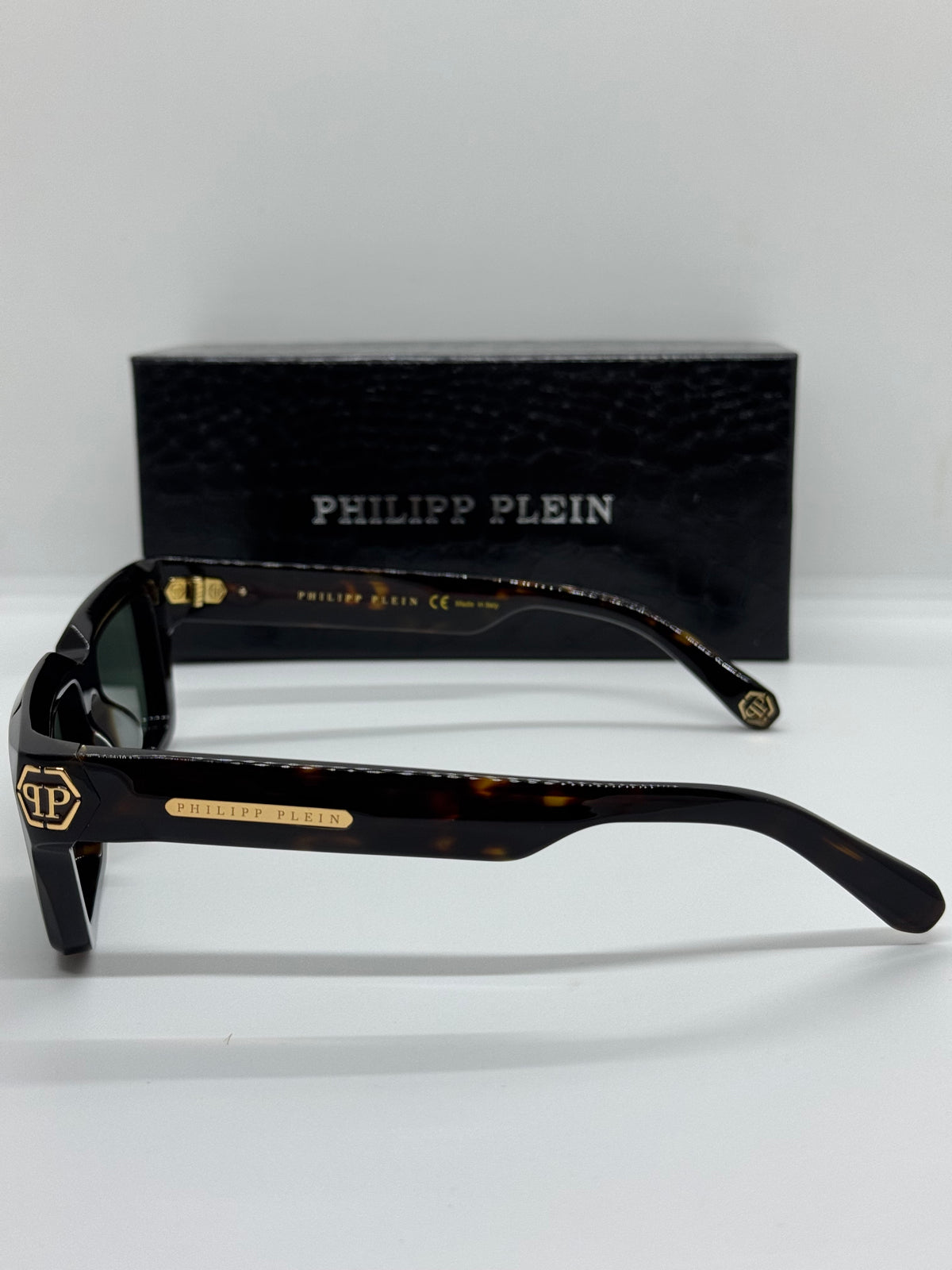 Philipp Plein Dark Shapes SPP044 Olive Tortoise Shade