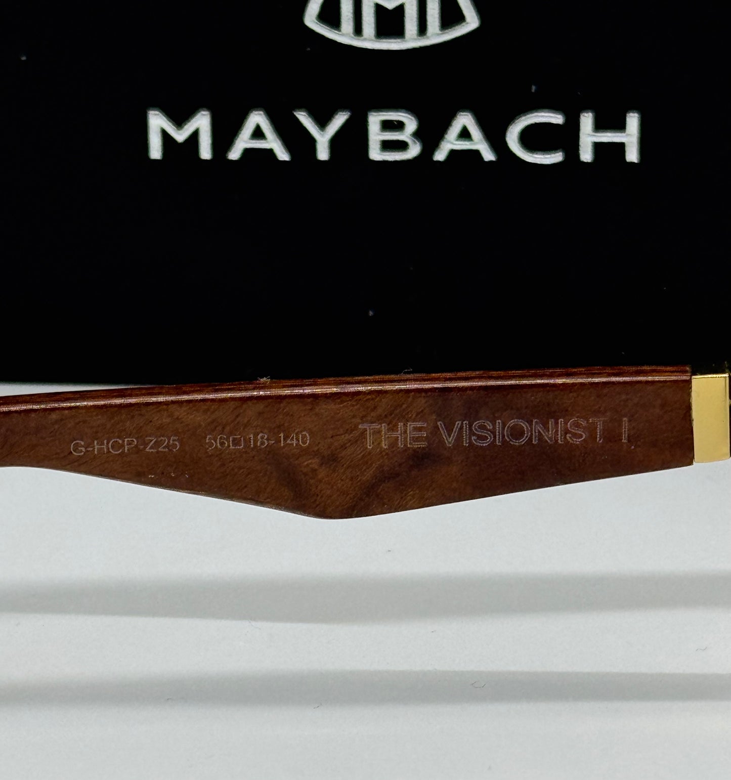 Maybach The Visionist Gold x Brown Rimless Frame