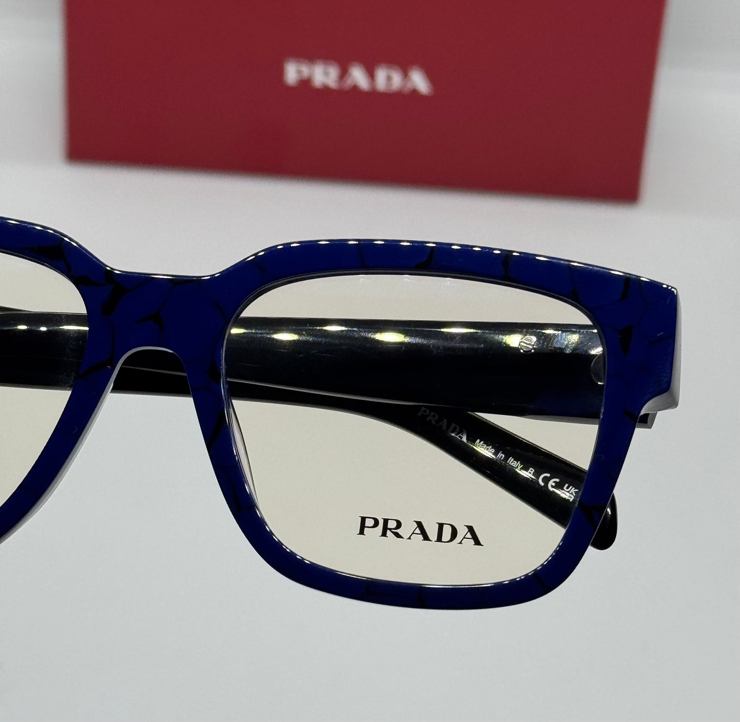Prada PR 08Z Marble Navy Blue Frame