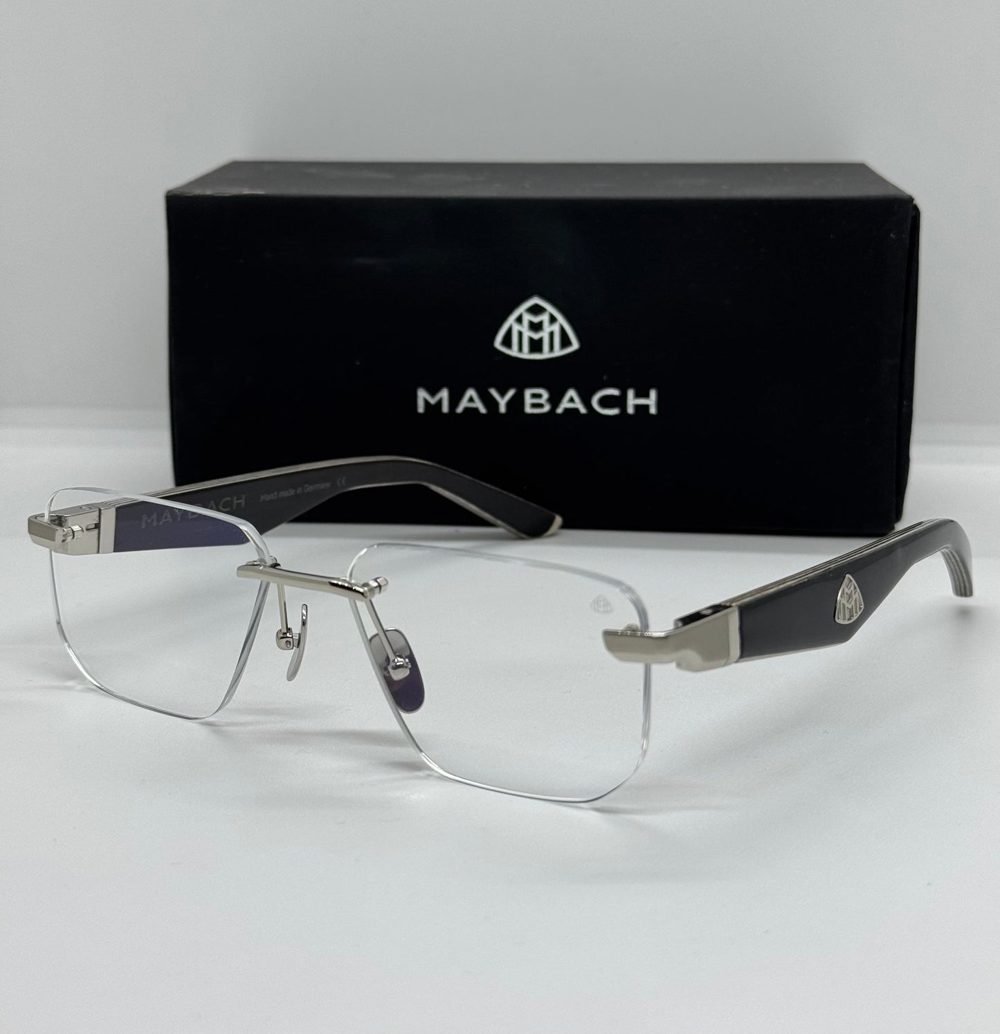 Maybach The Visionist Silver x Black Rimless  Frame