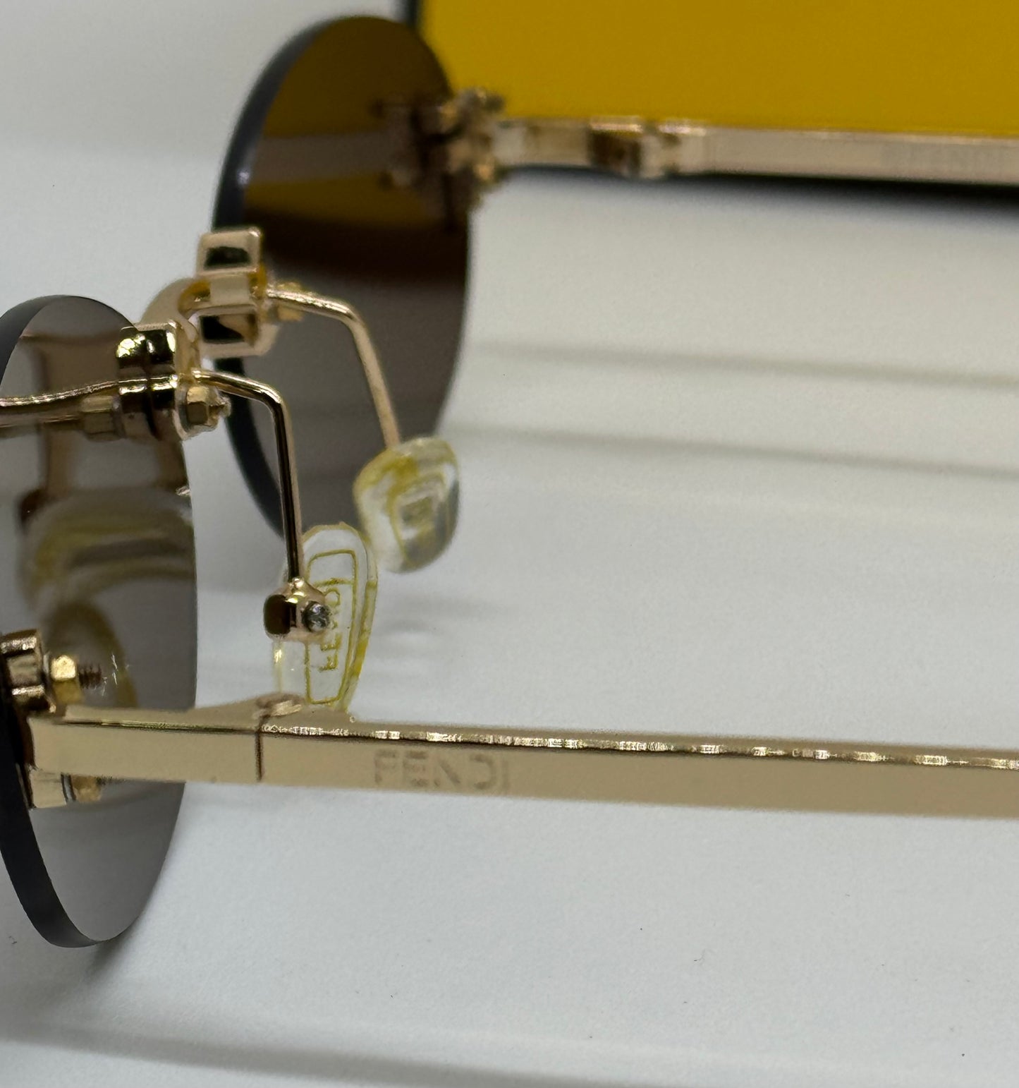 Fendi First Crystal Rimless Brown