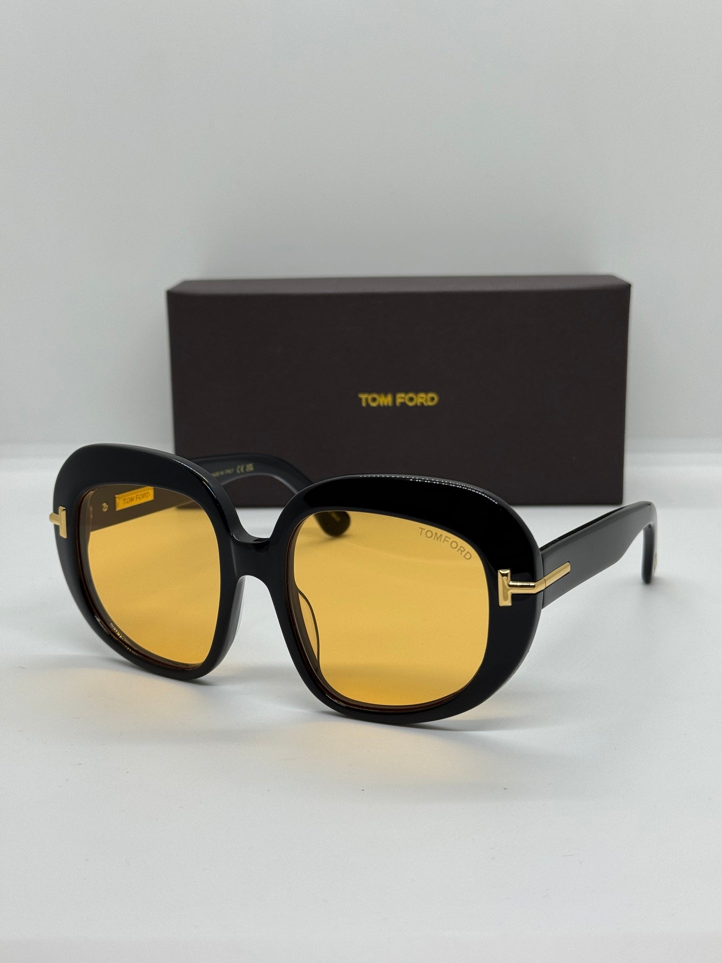 Tom Ford Icon Round TF1237 Amber Yellow Zeiss Lenses