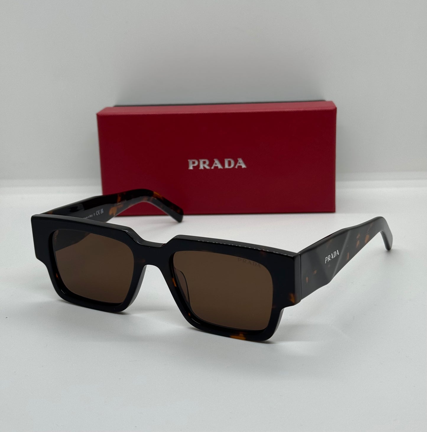 Prada PR17S Rectangle Brown Tortoise