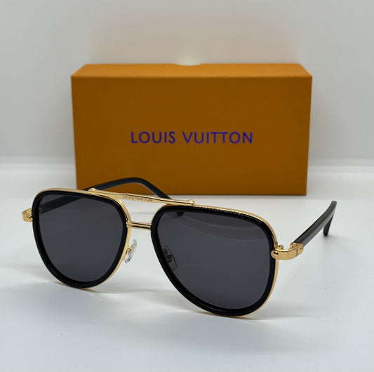 Louis Vuitton LV Signature Black x Gold