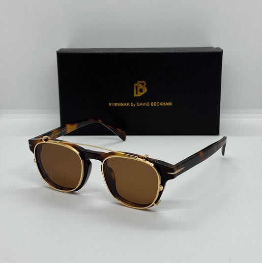 David Beckham 1117/S Clip-On Brown Havana