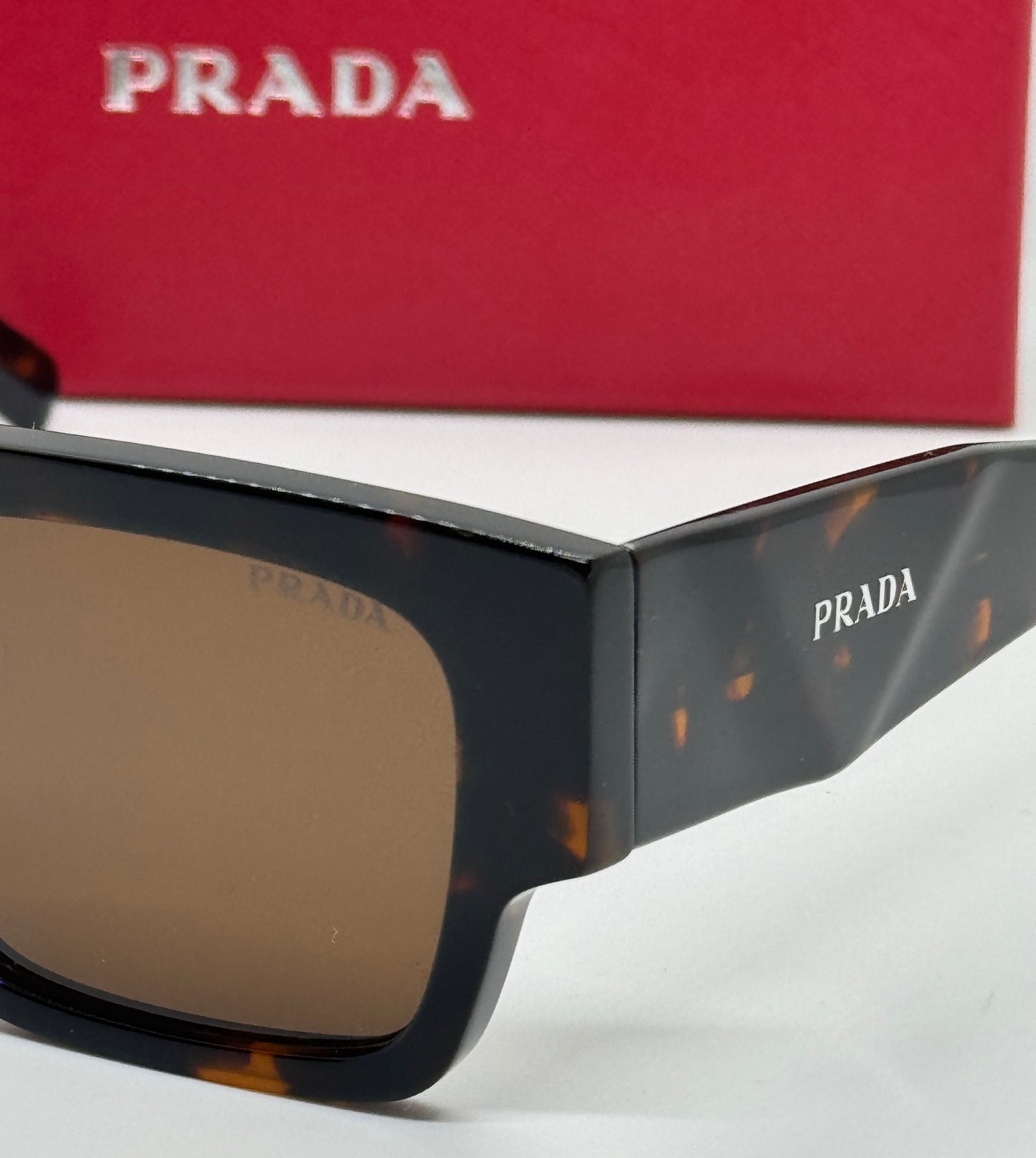 Prada PR17S Rectangle Brown Tortoise