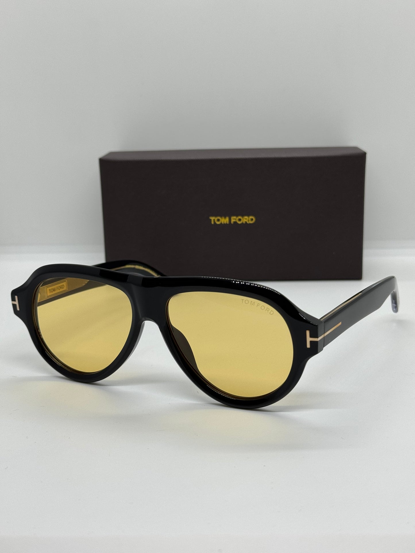 Tom Ford Icon Pilot TF1225 Yellow Zeiss Lenses