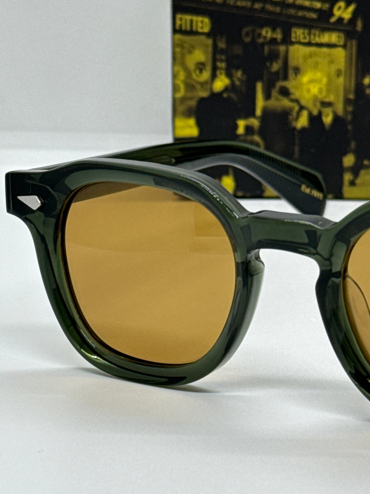 Moscot Dolt Dark Green Amber