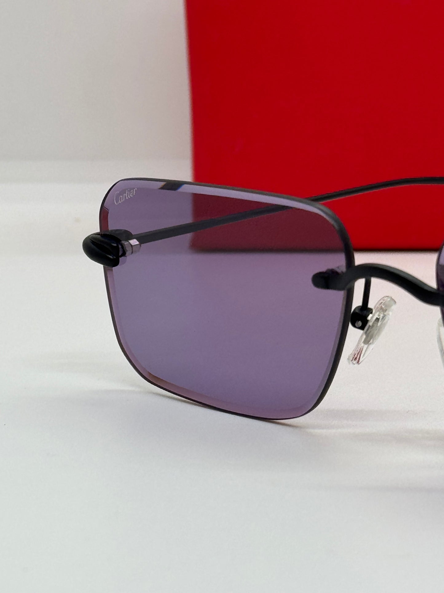 Cartier C Decor Rimless Rectangle Violet