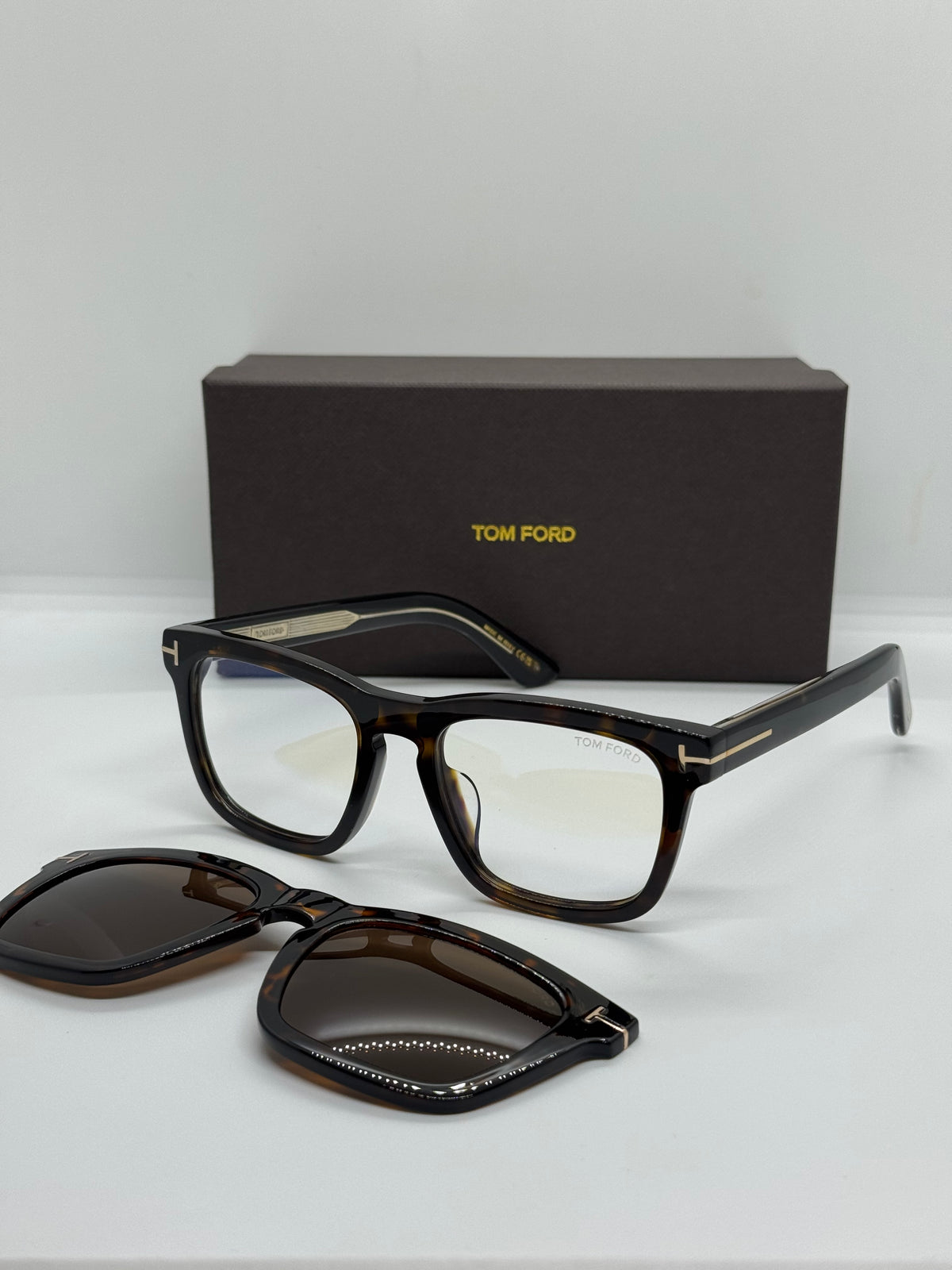 Tom Ford TF6070-B Icon Clip On Brown Tortoise
