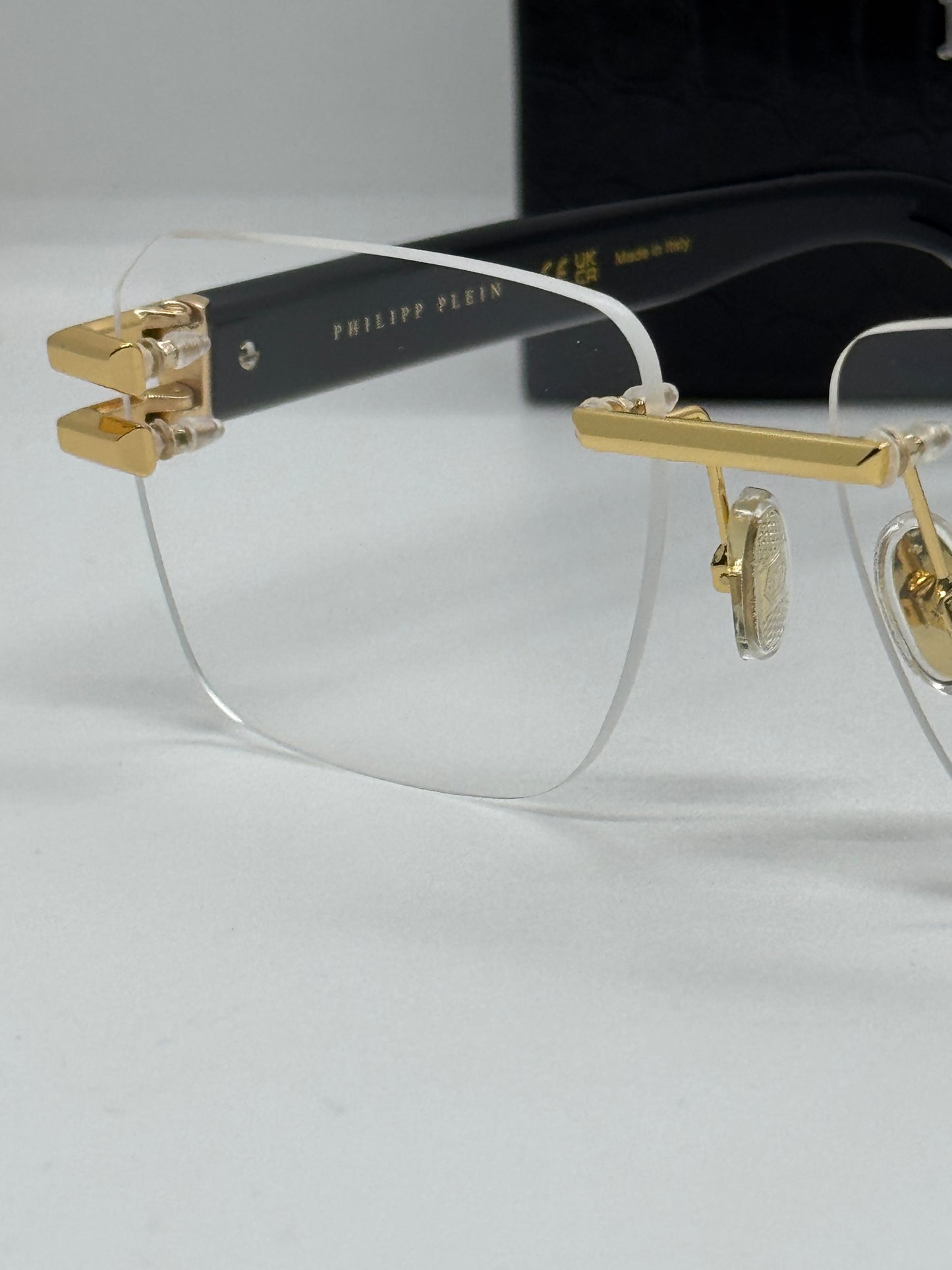 Philipp Plein VPP086M Rimless Gold Frame