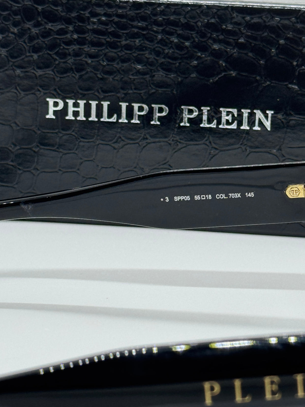 Philipp Plein Brave SPP005 Black x Gold Frame