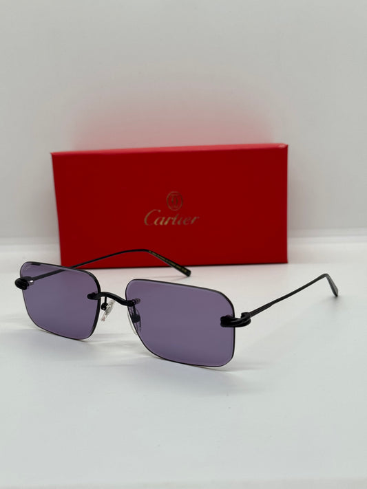 Cartier C Decor Rimless Rectangle Violet