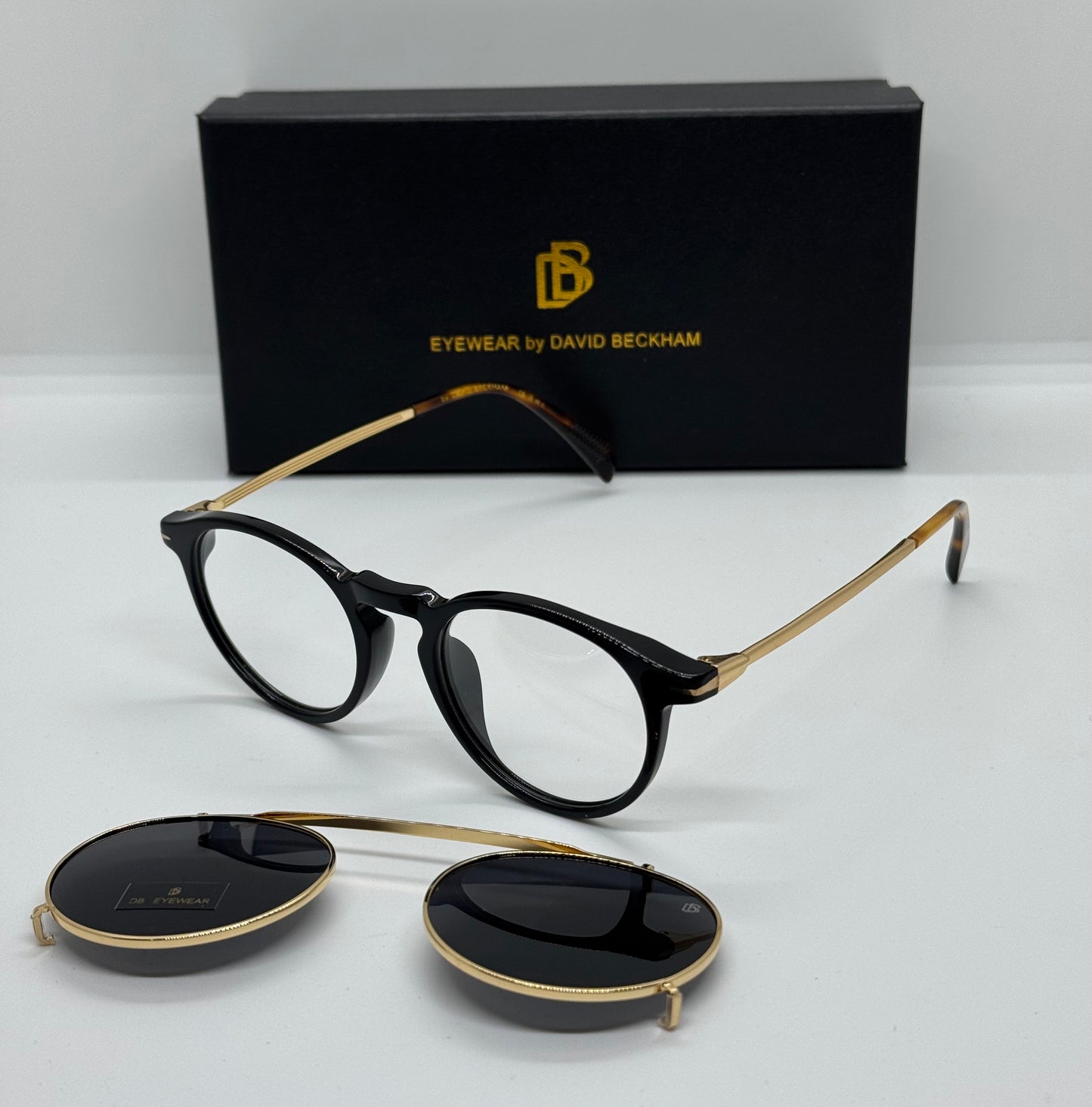 David Beckham 1003 Clip-On Black X Gold
