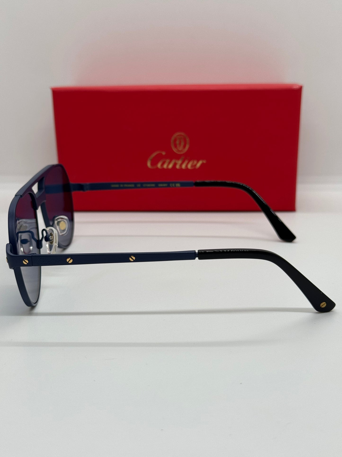 Cartier De Santos Aviator CT0639S Navy Blue