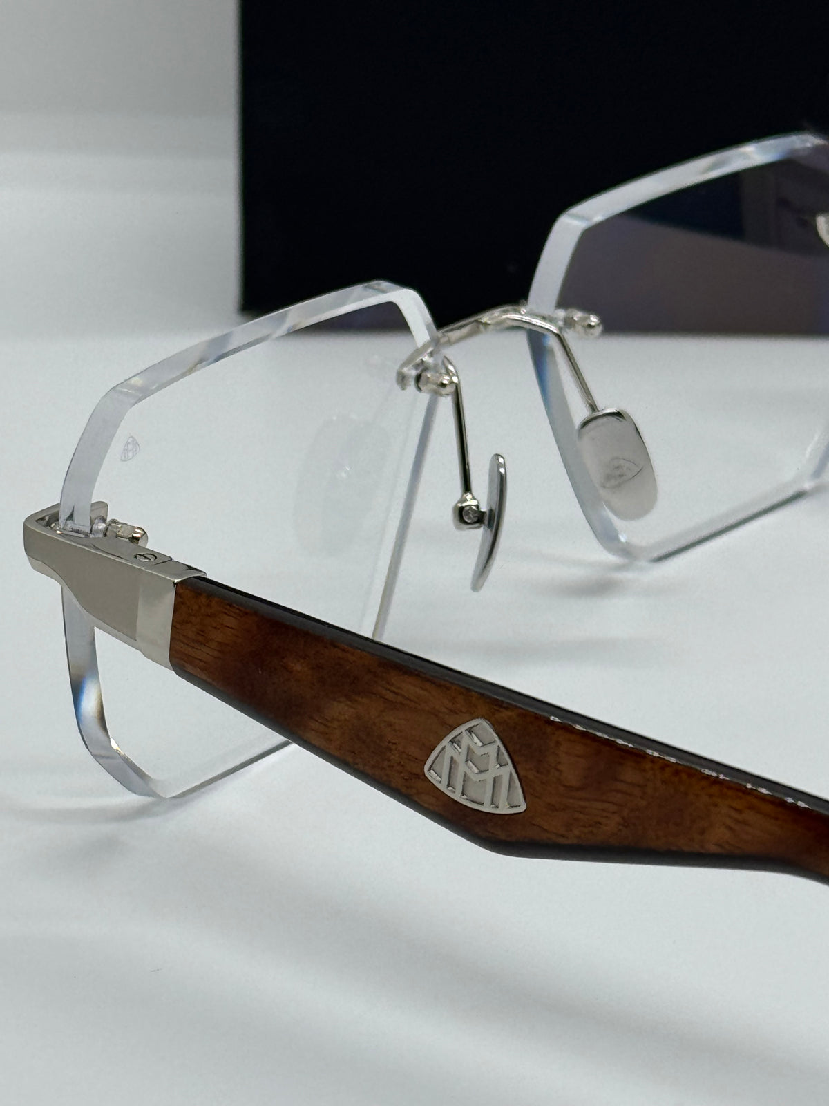 Maybach The Visionist Sun 1 Silver Rimless Frame