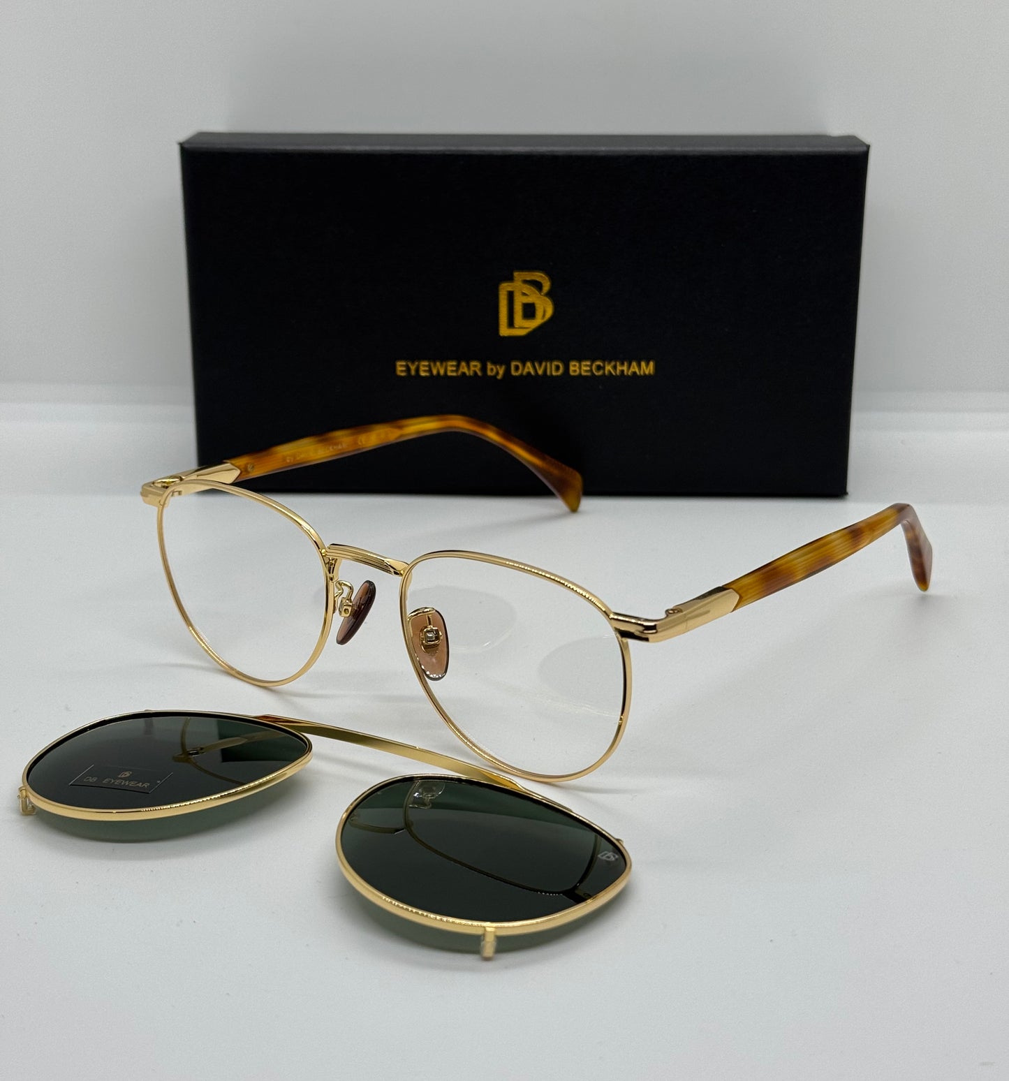 David Beckham DB1144/CS Clip-On Olive Havana