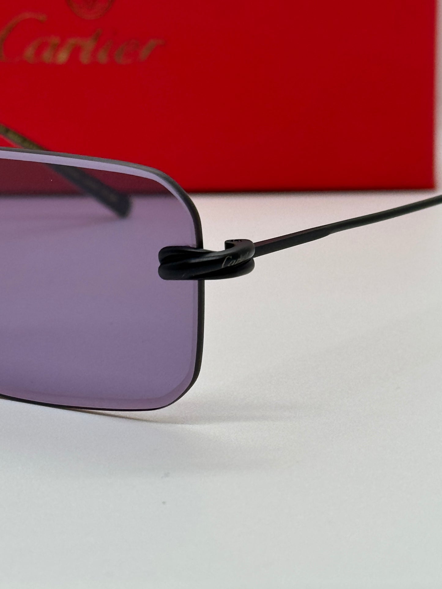 Cartier C Decor Rimless Rectangle Violet