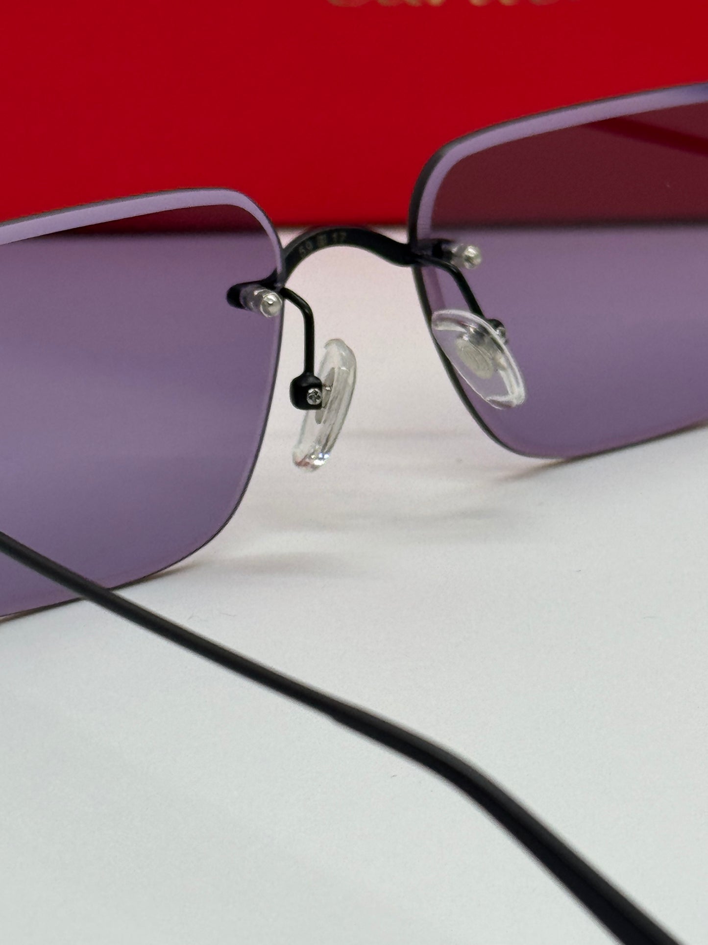 Cartier C Decor Rimless Rectangle Violet