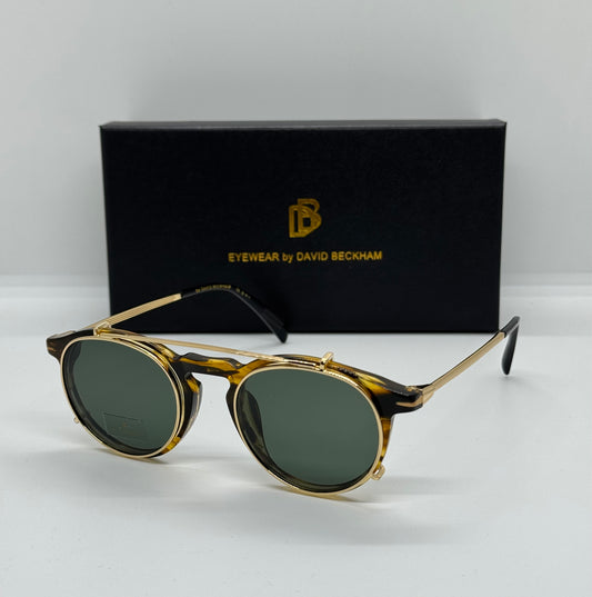 David Beckham DB1003 Clip-On Olive Tortoiseshell