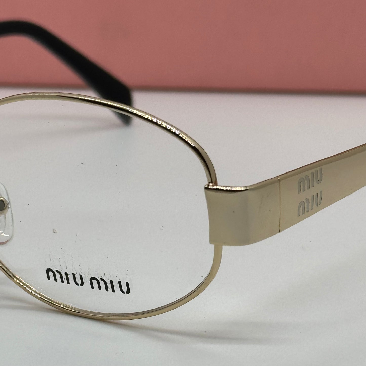 Miu Miu MU54WS Oval Gold