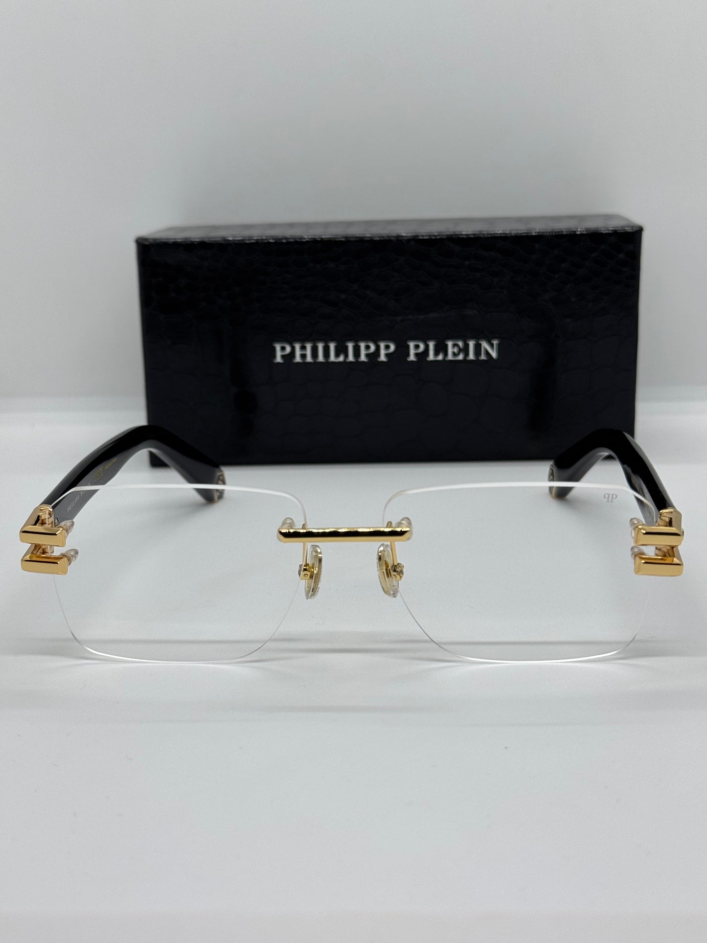Philipp Plein VPP086M Rimless Gold Frame