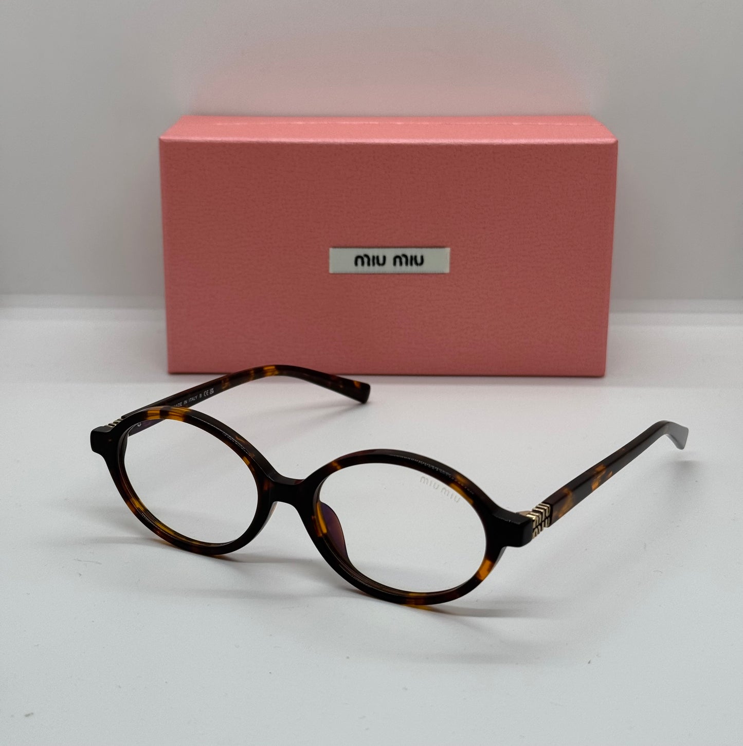Miu Miu SMU04Z Tortoise Oval Frame