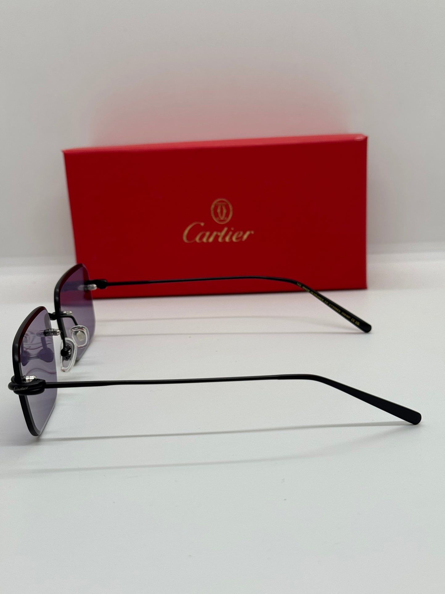 Cartier C Decor Rimless Rectangle Violet