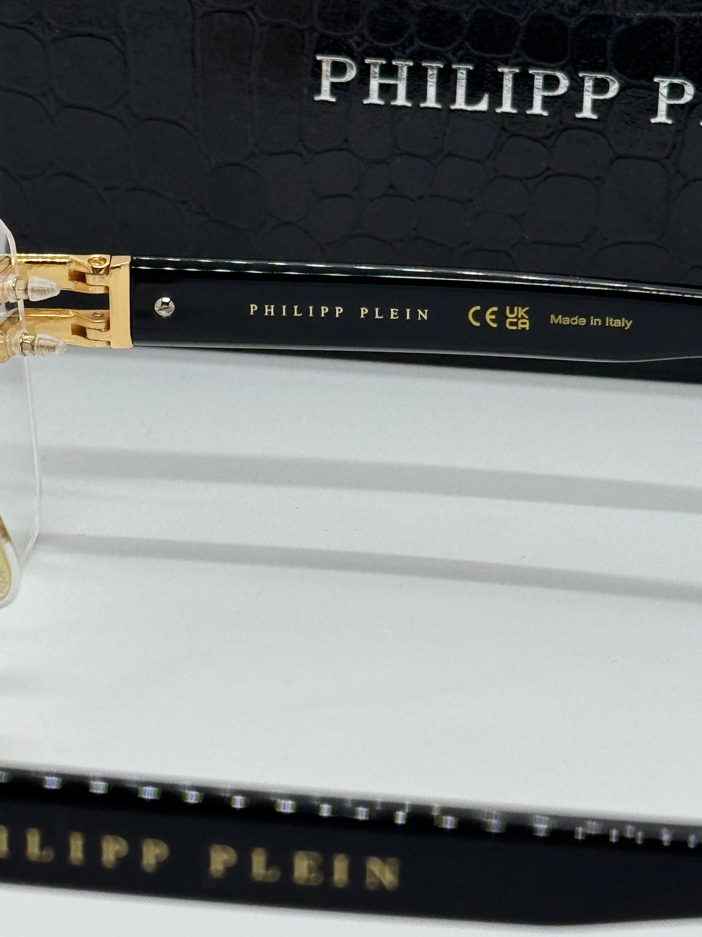 Philipp Plein VPP086M Rimless Gold Frame
