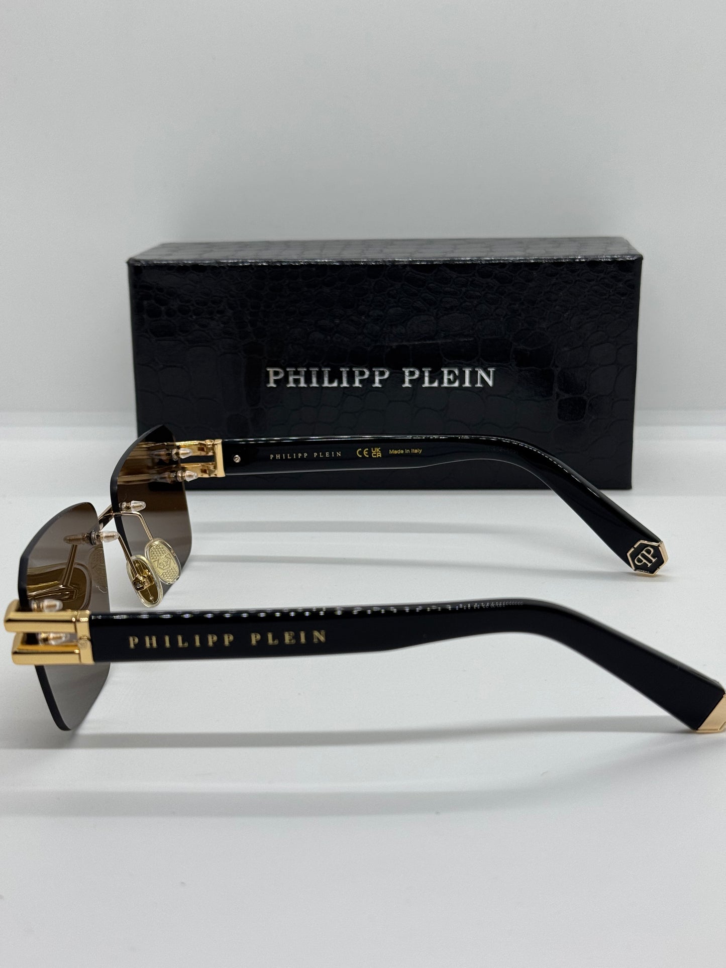 Philipp Plein Pleasure SPP086 Rimless Brown