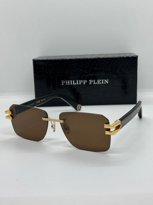 Philipp Plein Pleasure SPP086 Rimless Brown