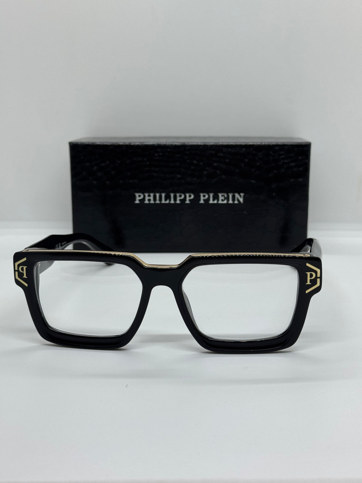 Philipp Plein Brave SPP005 Black x Gold Frame