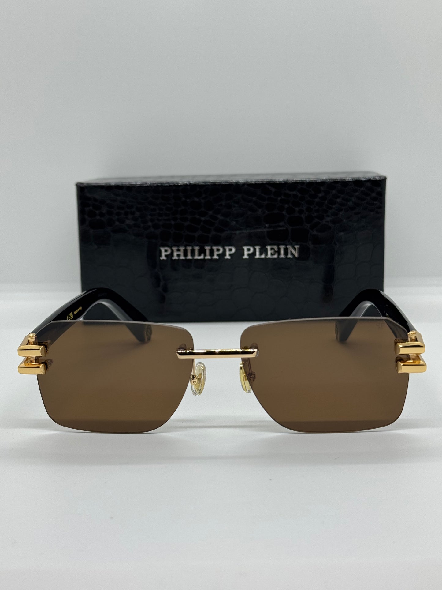 Philipp Plein Pleasure SPP086 Rimless Brown