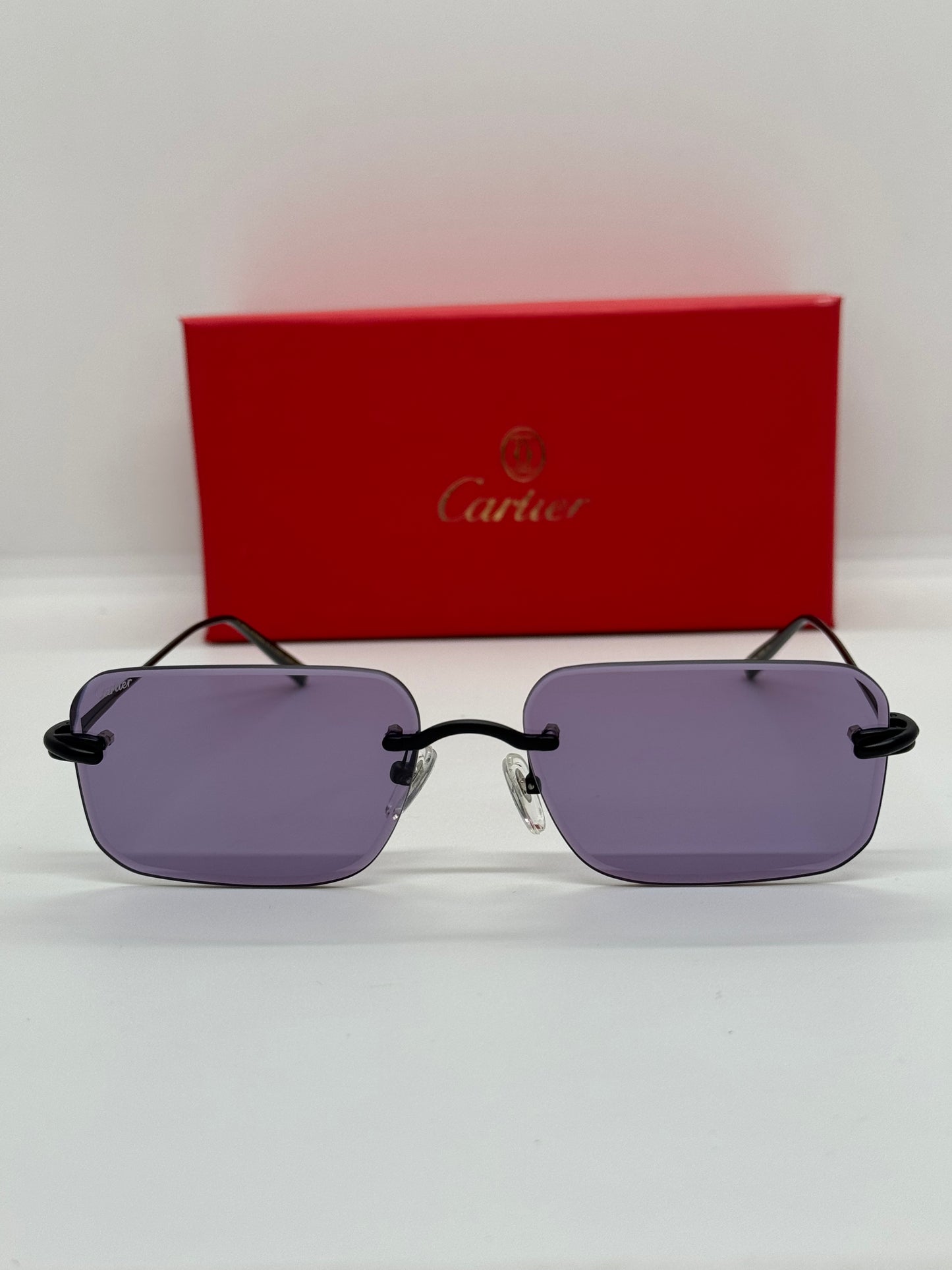 Cartier C Decor Rimless Rectangle Violet