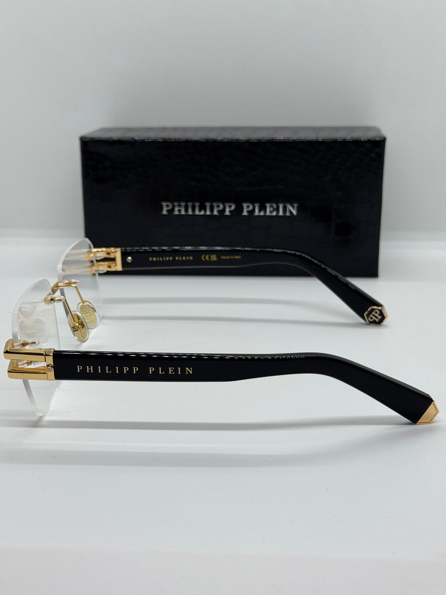 Philipp Plein VPP086M Rimless Gold Frame