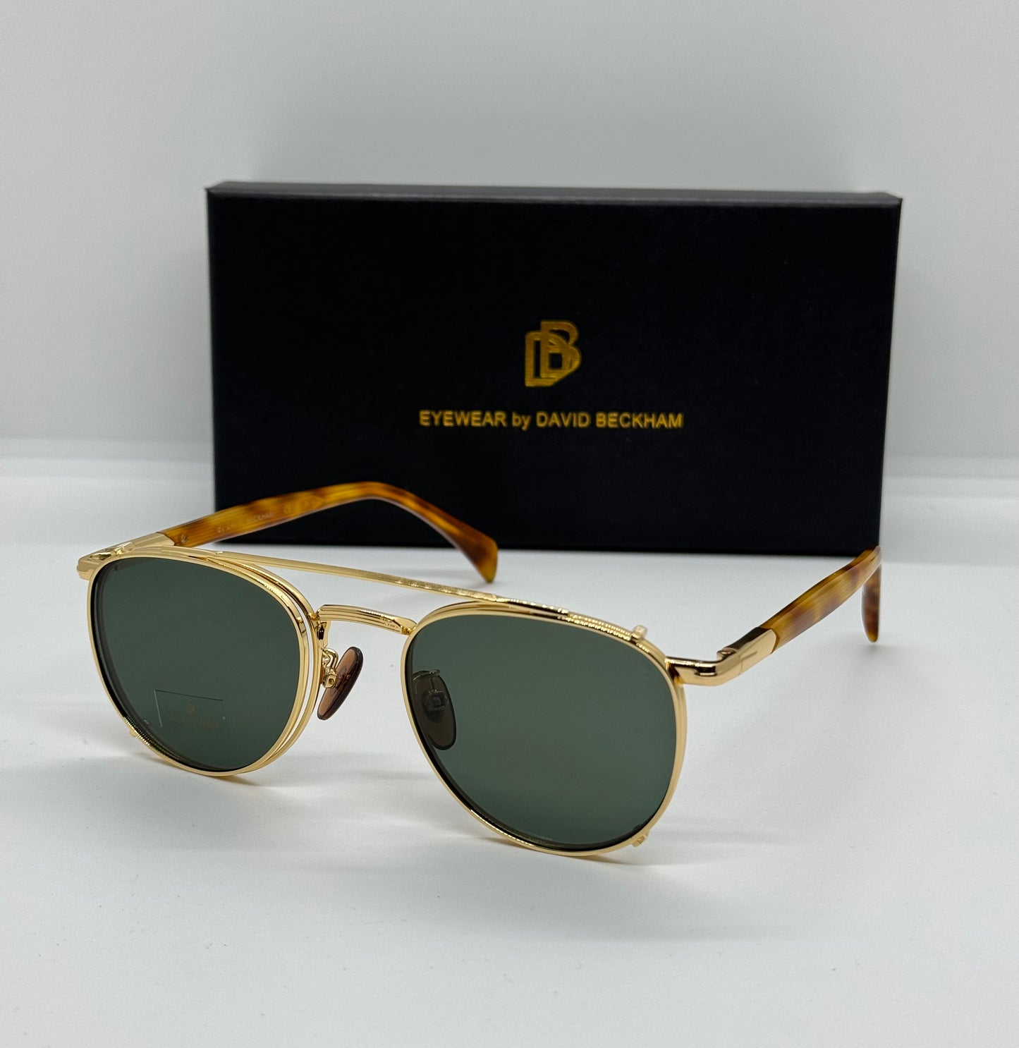 David Beckham DB1144/CS Clip-On Olive Havana