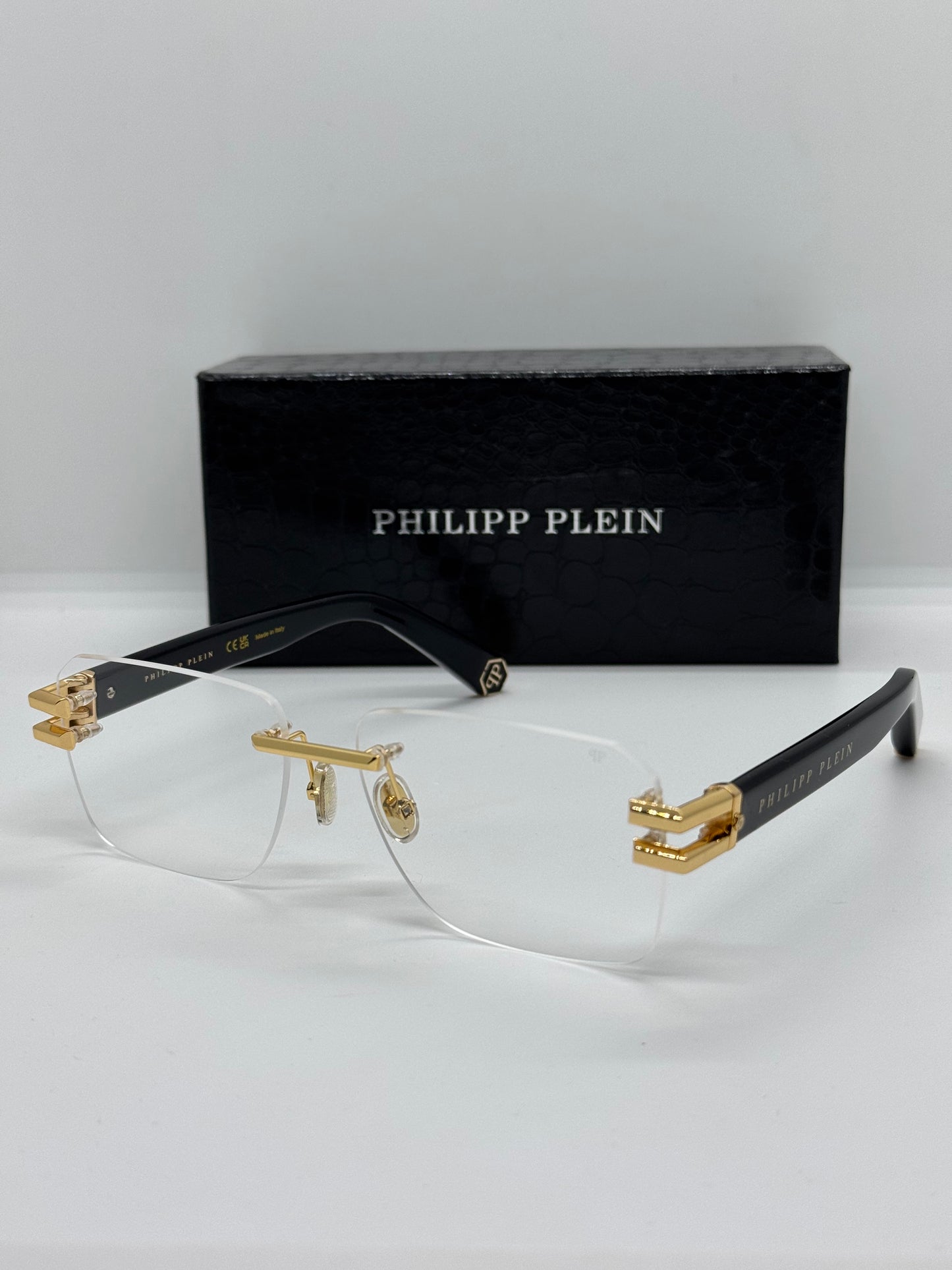 Philipp Plein VPP086M Rimless Gold Frame