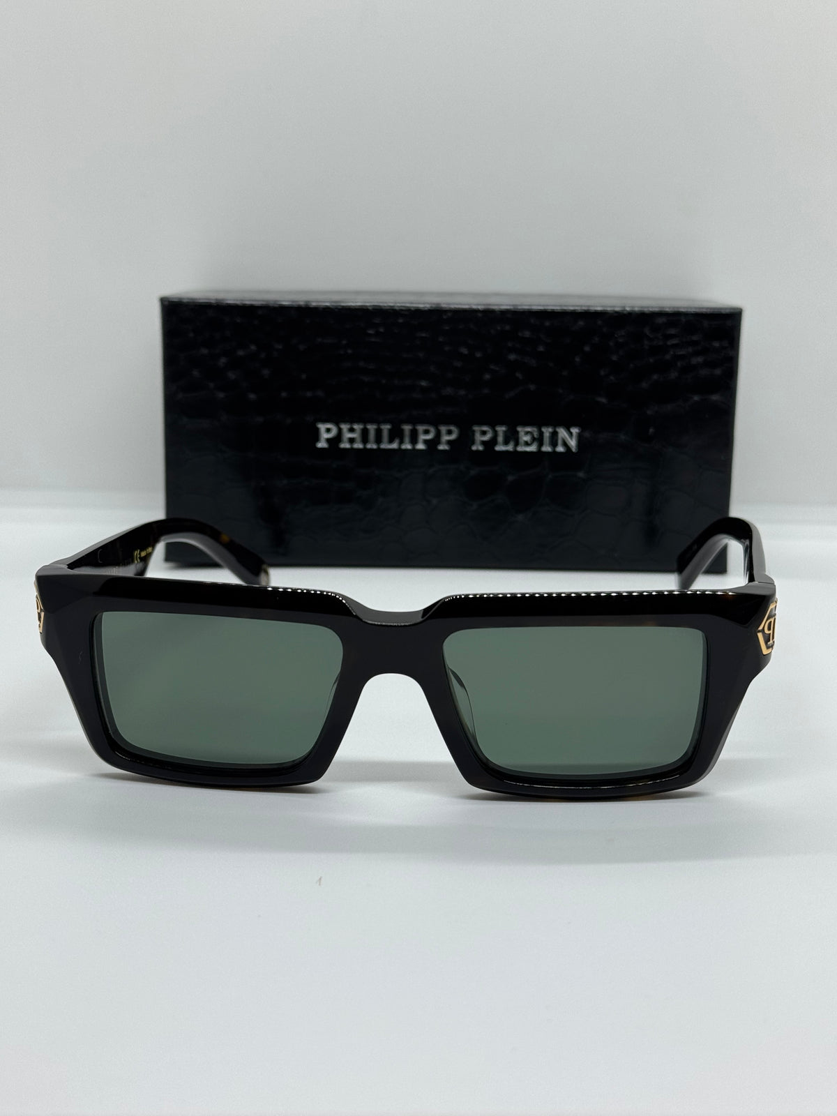 Philipp Plein Dark Shapes SPP044 Olive Tortoise Shade
