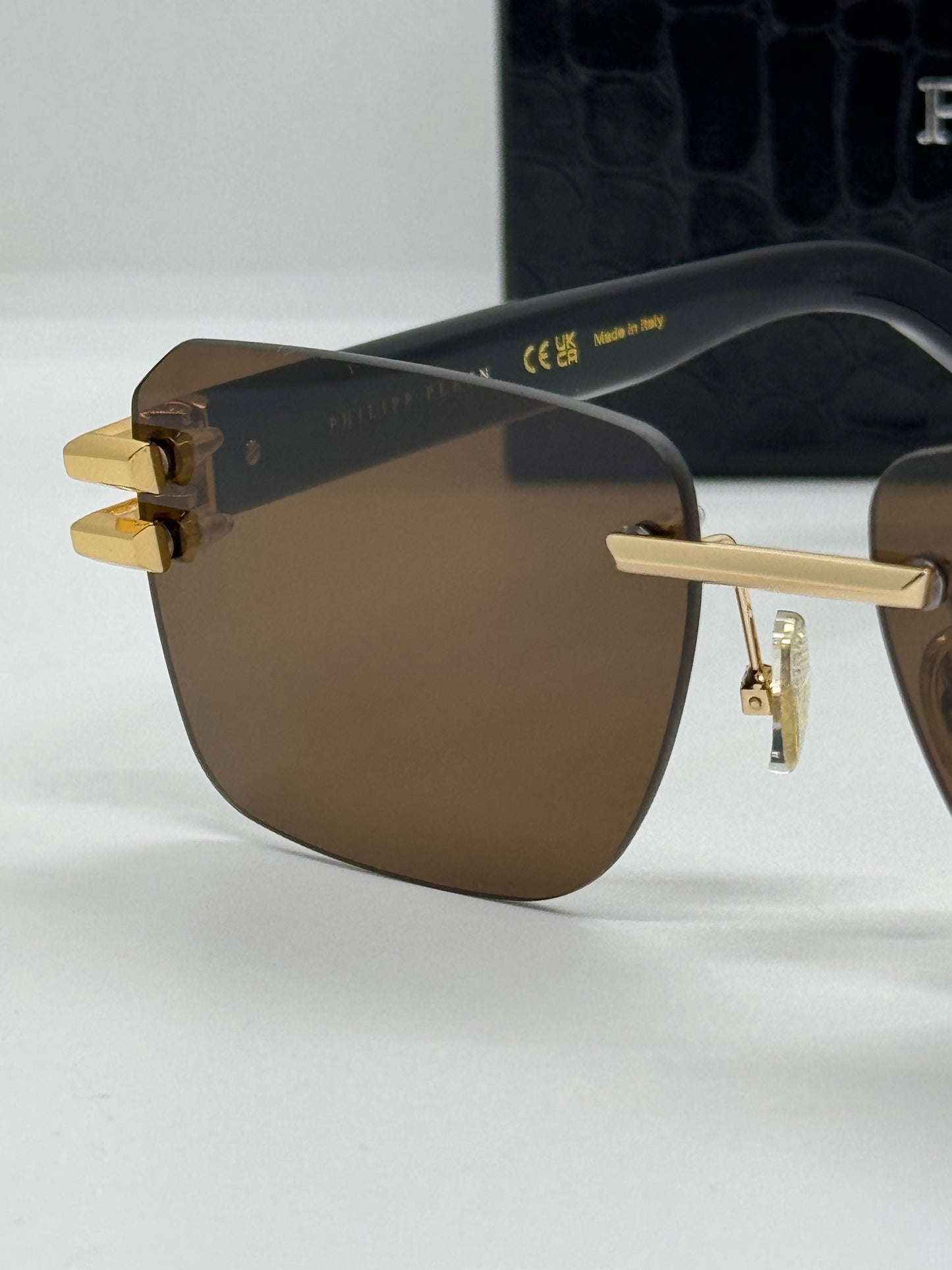 Philipp Plein Pleasure SPP086 Rimless Brown