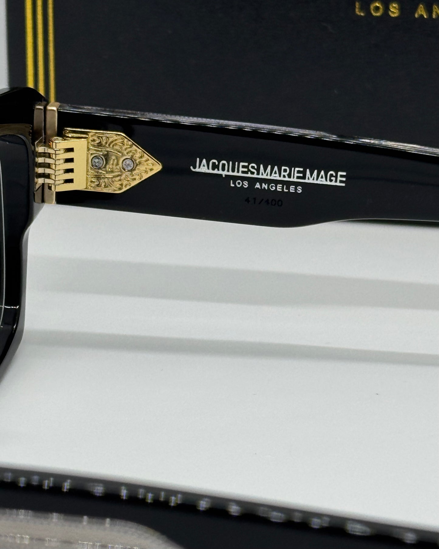Jacques Marie Mage Dakota Black x Gold Frame