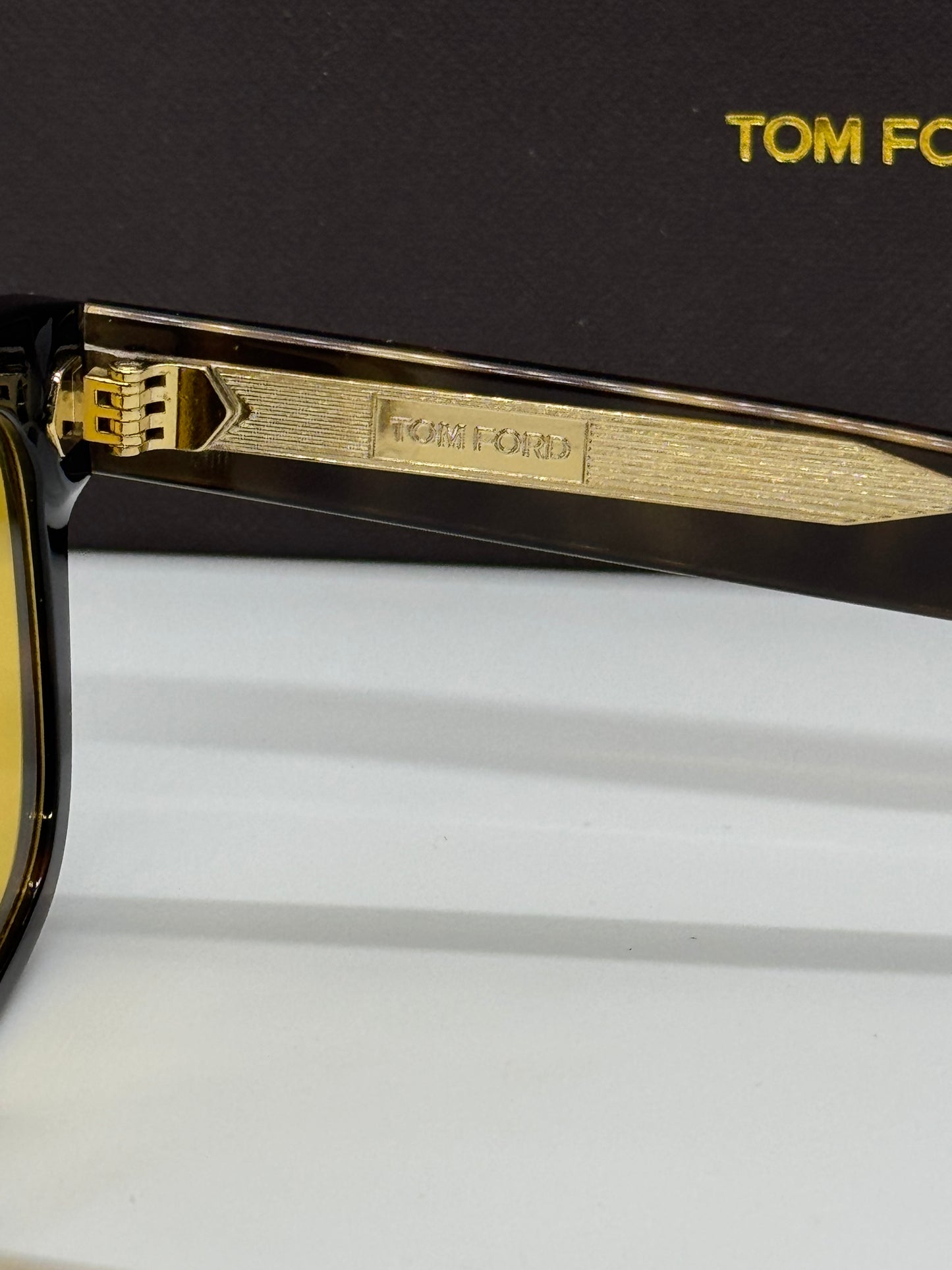 Tom Ford Icon Square TF1201 Yellow Havana Zeiss Lenses
