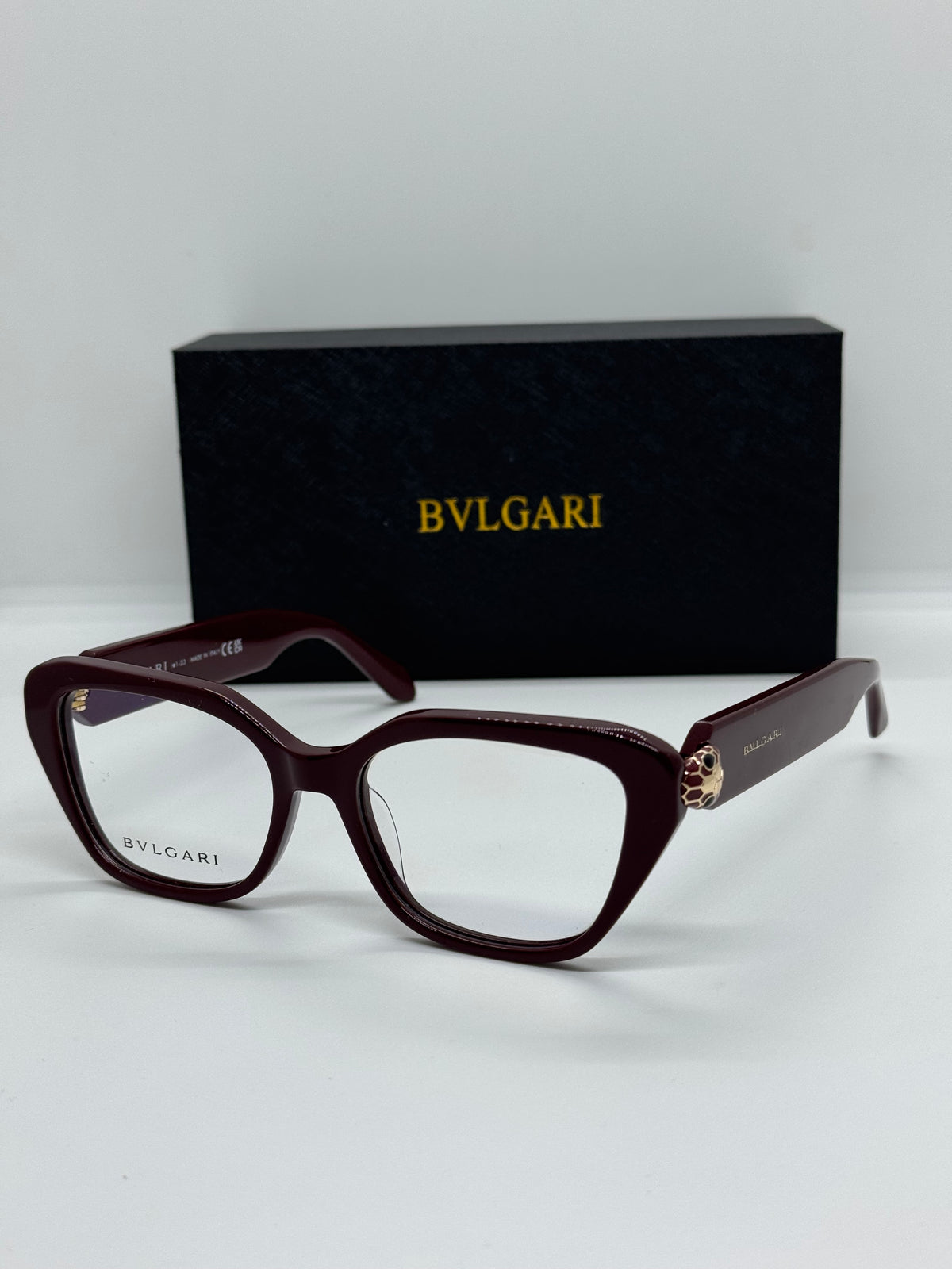 Bvlgari Serpenti BV50021I Cateye Burgundy Frame
