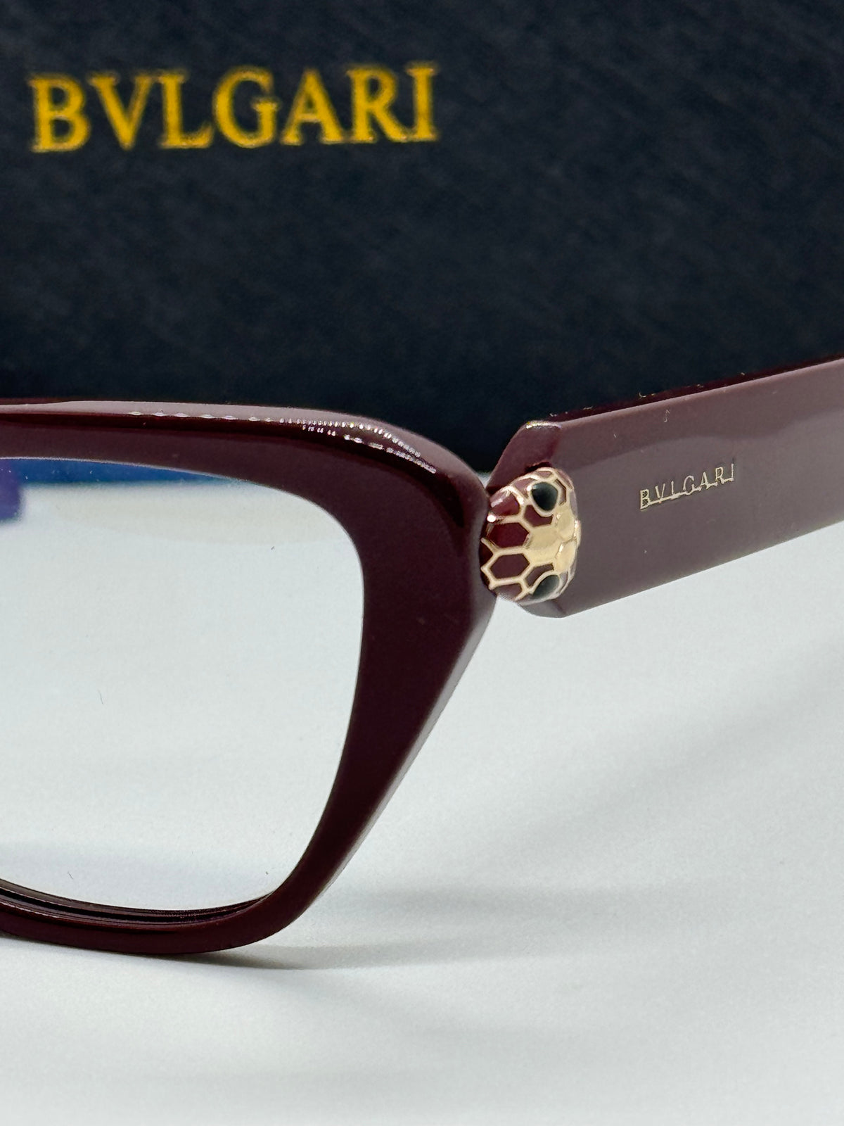 Bvlgari Serpenti BV50021I Cateye Burgundy Frame