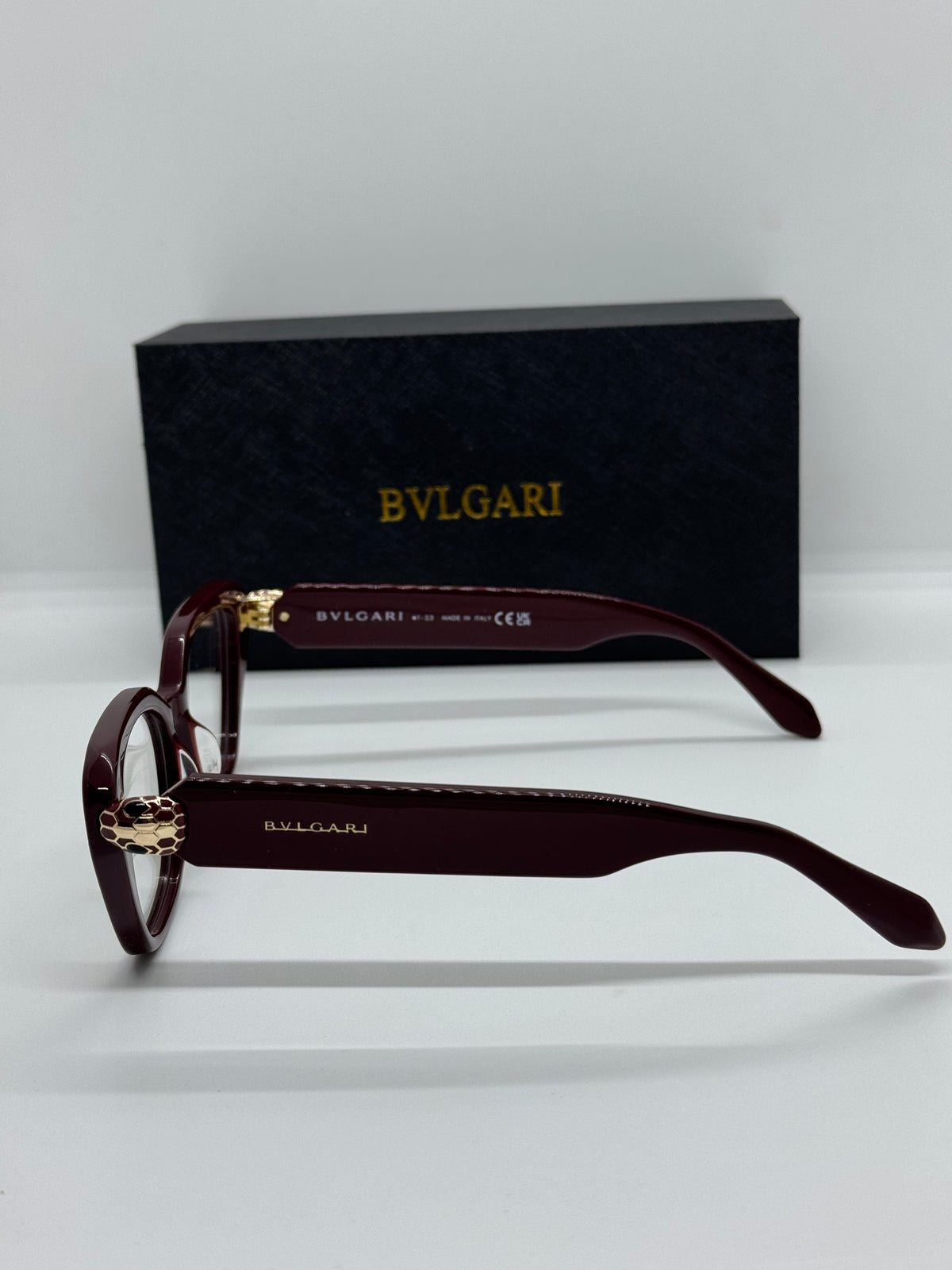 Bvlgari Serpenti BV50021I Cateye Burgundy Frame